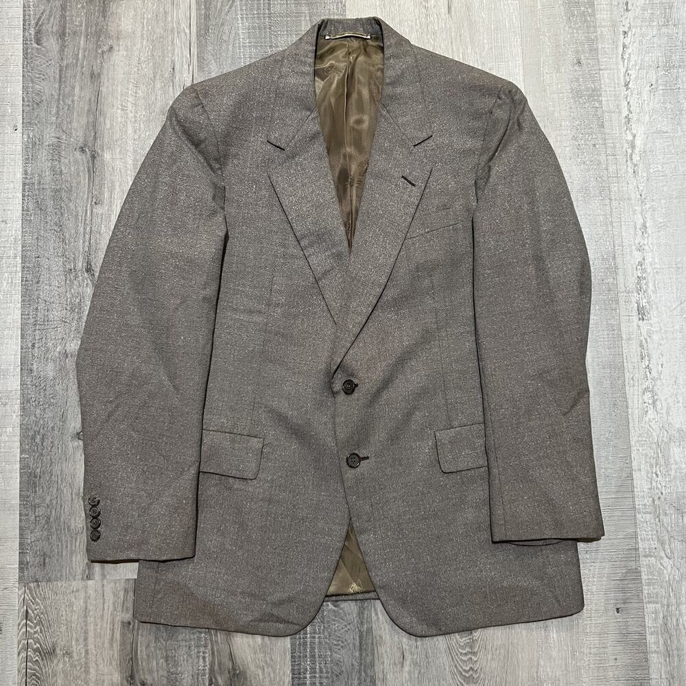 VTG Hickey Freeman Canterbury Collection Grey Perkins Shearer Sport Coat Blazer